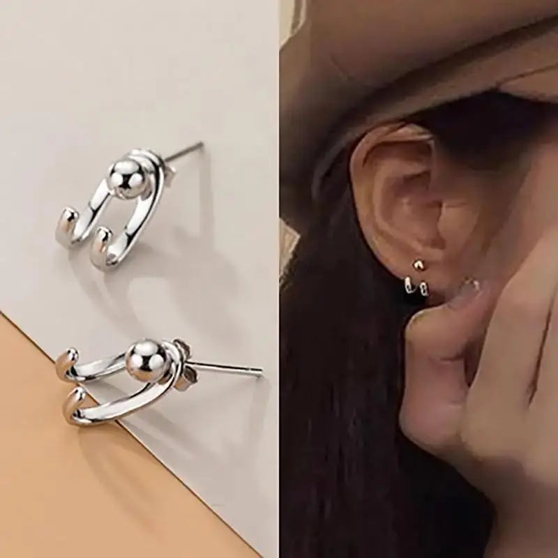 Heart Pearl Stud Earrings