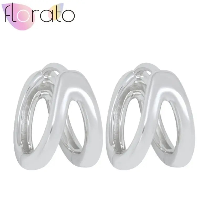 925 Silver Plain Circle Hoop Earrings