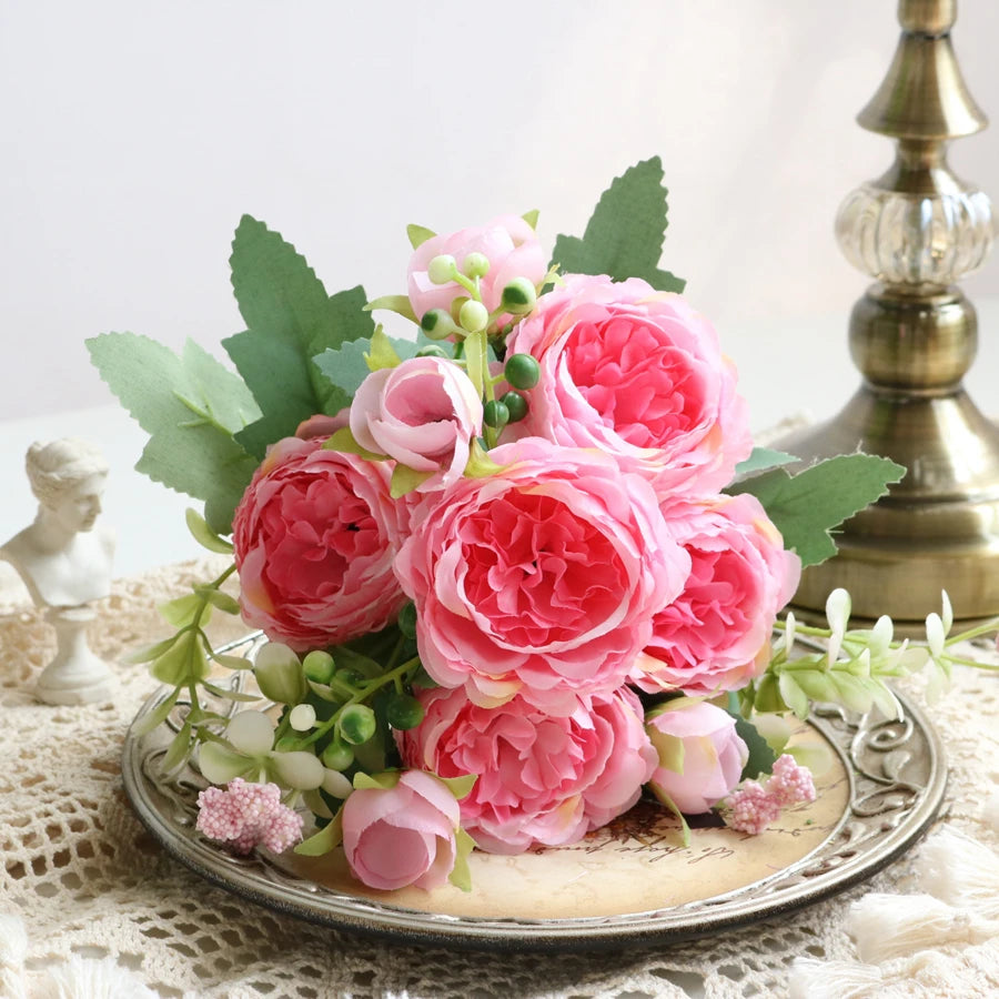 Artificial Rose & Peony Flowers