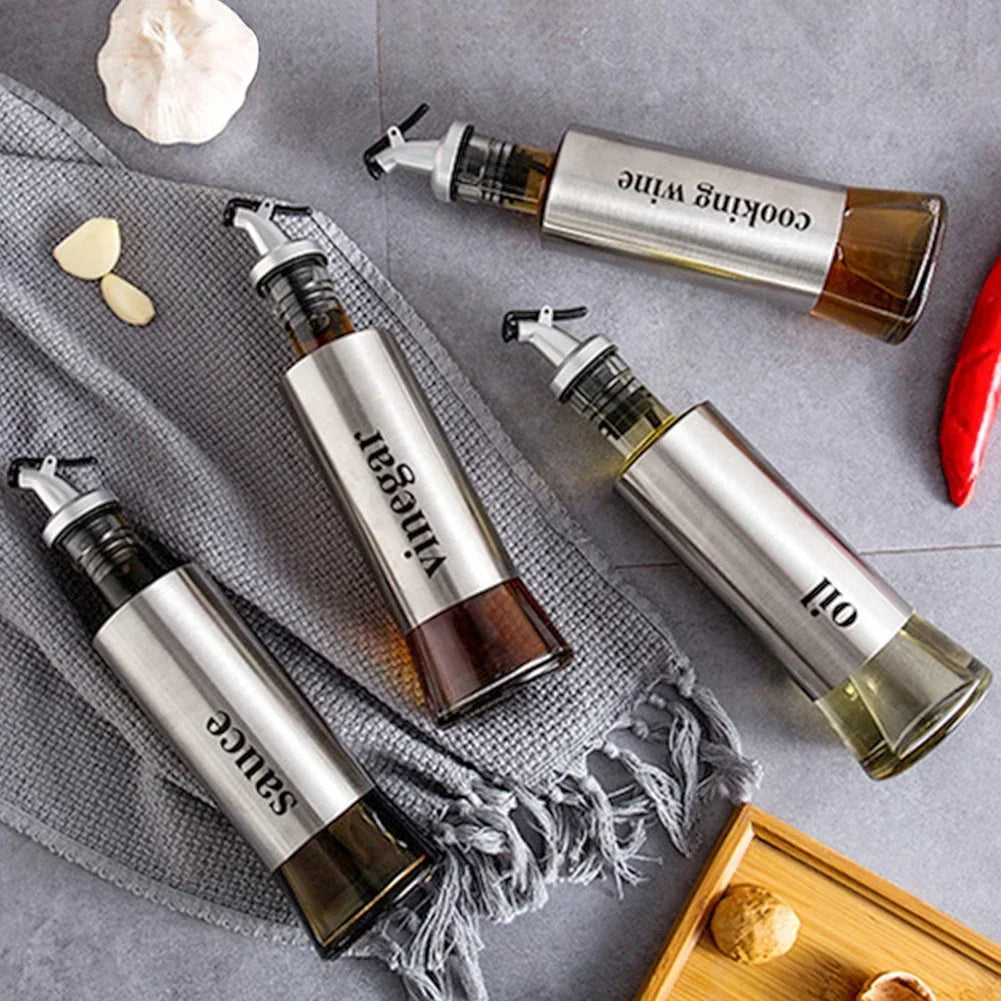 No-Drip Stainless Steel Oil Bottle