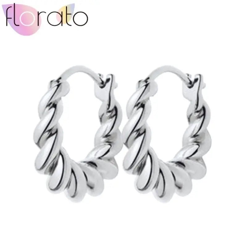 925 Silver Plain Circle Hoop Earrings