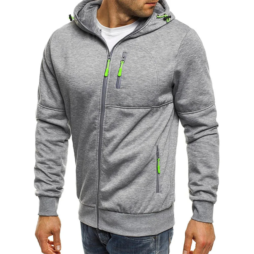 Men's Zip-Up Hoodie Cardigan