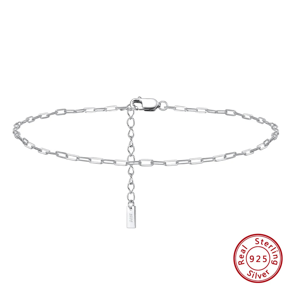 14K Gold 925 Silver Cuban Anklet