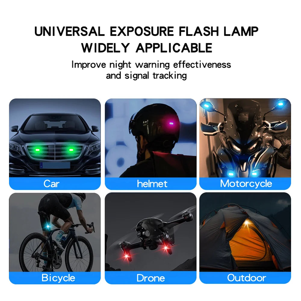 🚗 Wireless LED Strobe Lights (2/4 PCS)