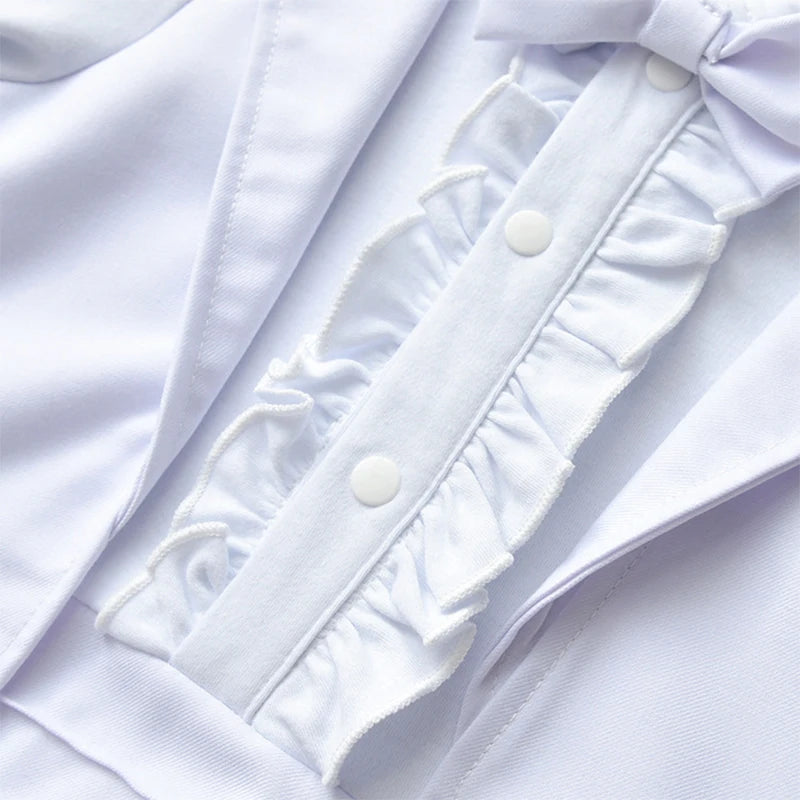 Baby Boy White Christening Romper