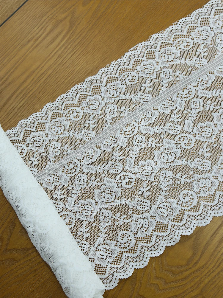 White Rose Lace Table Runner