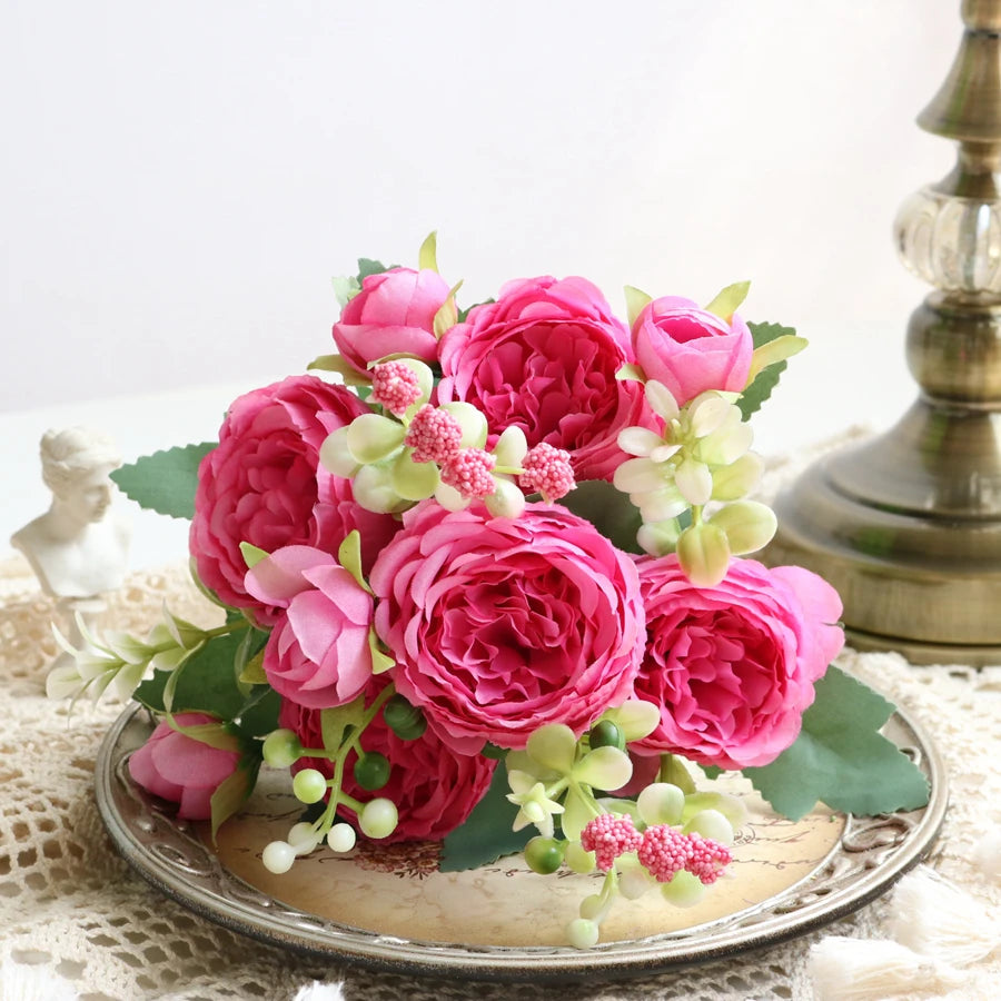 Artificial Rose & Peony Flowers
