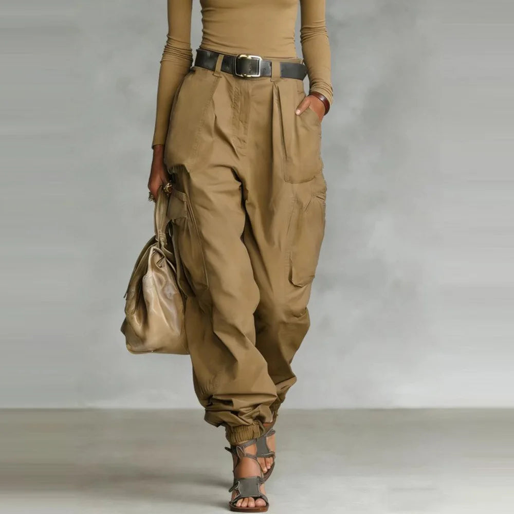 Women's High Waist Cargo Pants