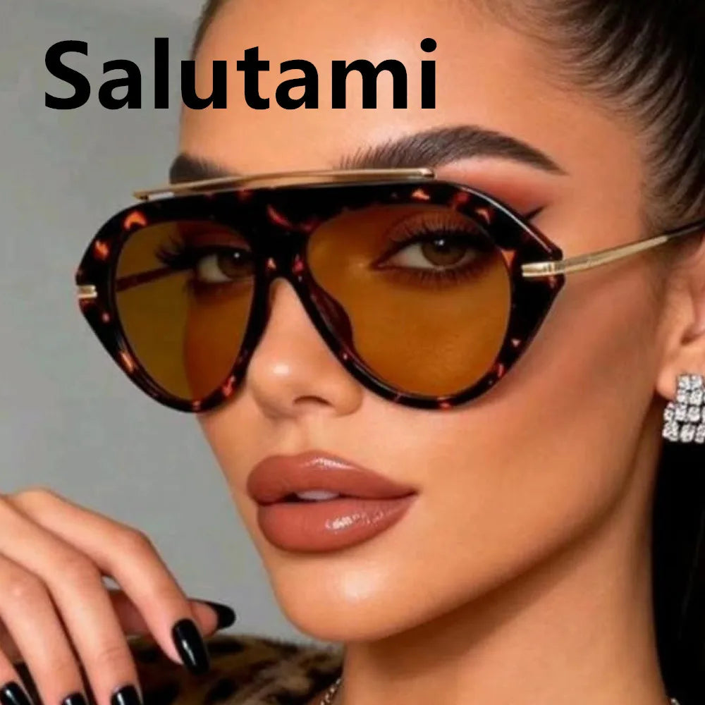 Women's Oversized Oval Gradient Sunglasses