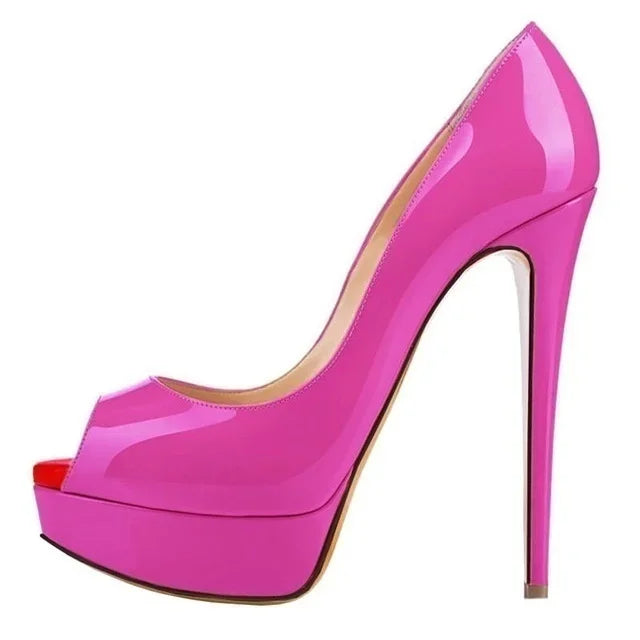 Women's 14cm Platform Peep-Toe Stiletto Heels