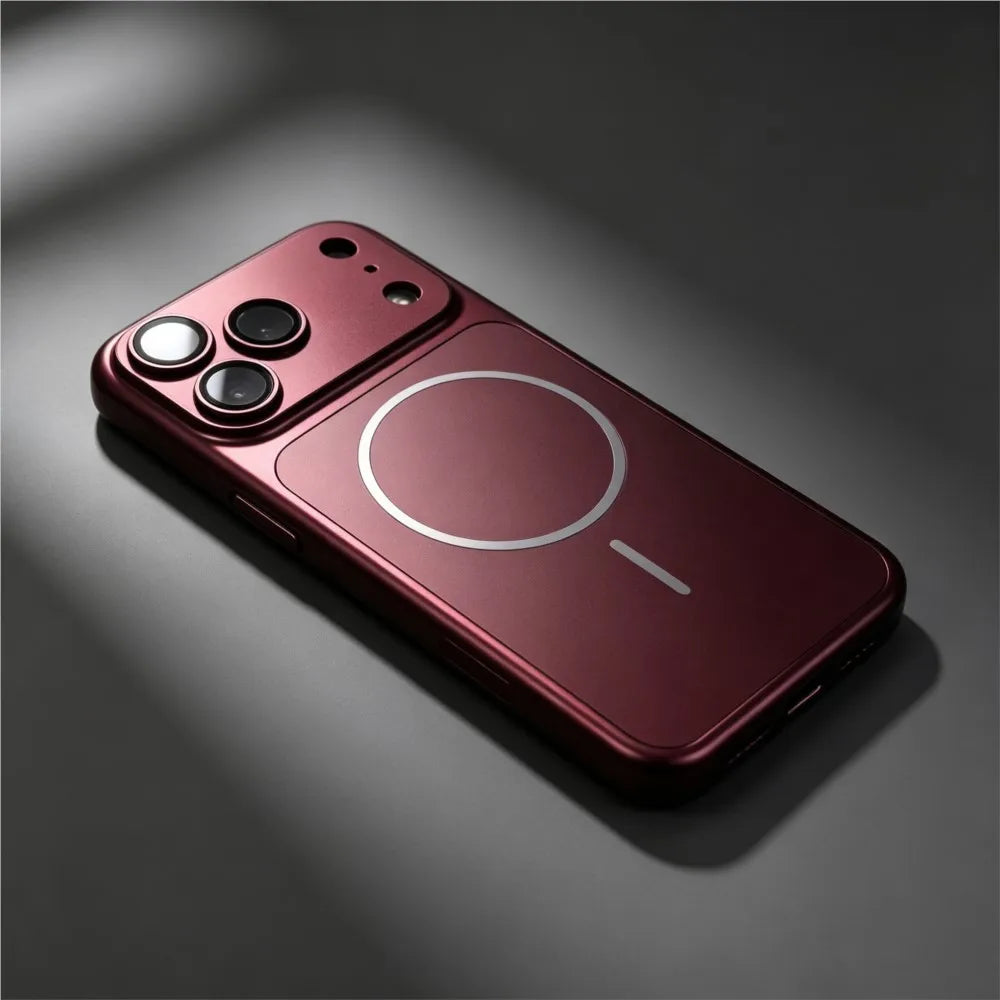 🔘 Metal Color Magnetic Charge Case