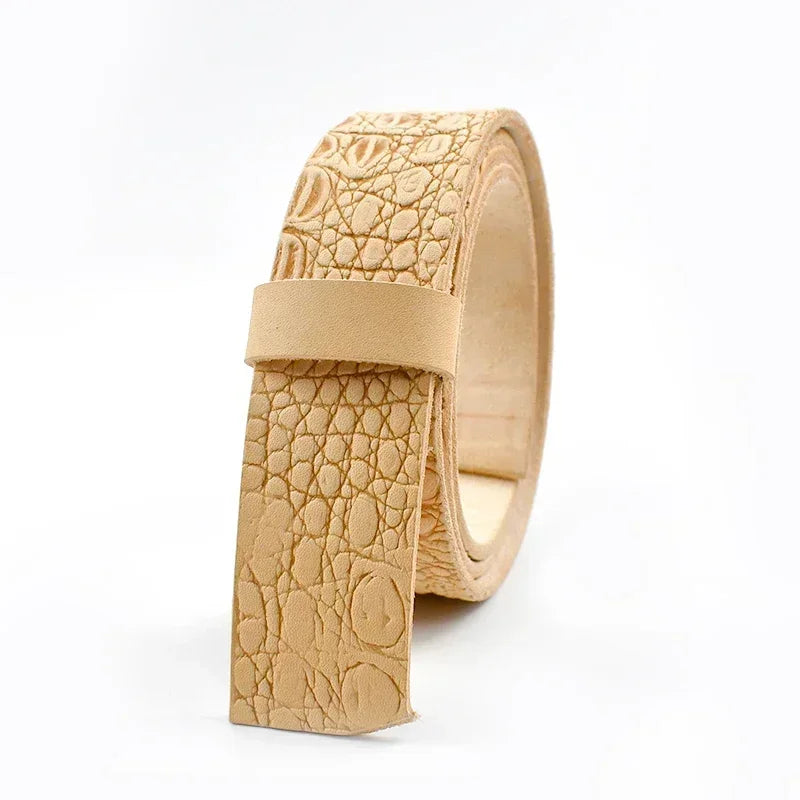 Men's Embossed Cowhide Leather Belt