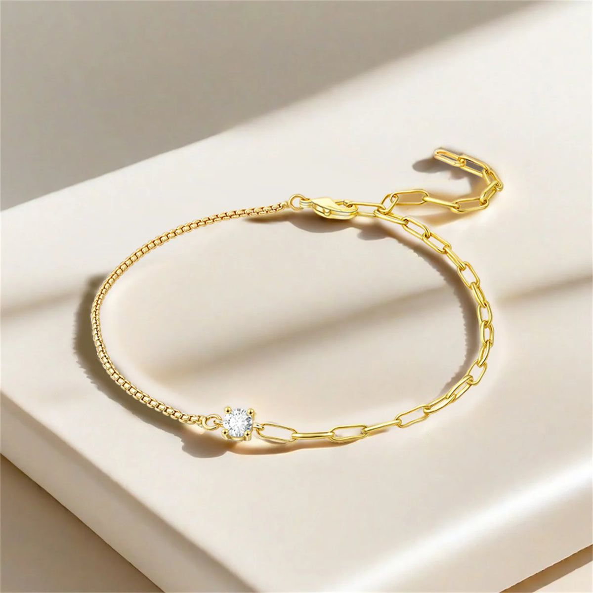 925 Silver Asymmetric Chain Anklet