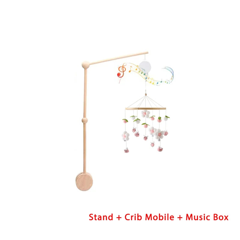 🐻 Wooden Bear Baby Crib Mobile