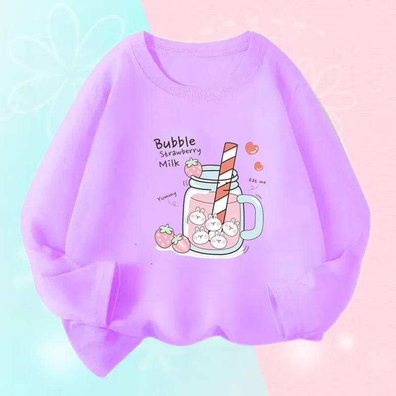 Kids Bow Print Long Sleeve T-Shirt