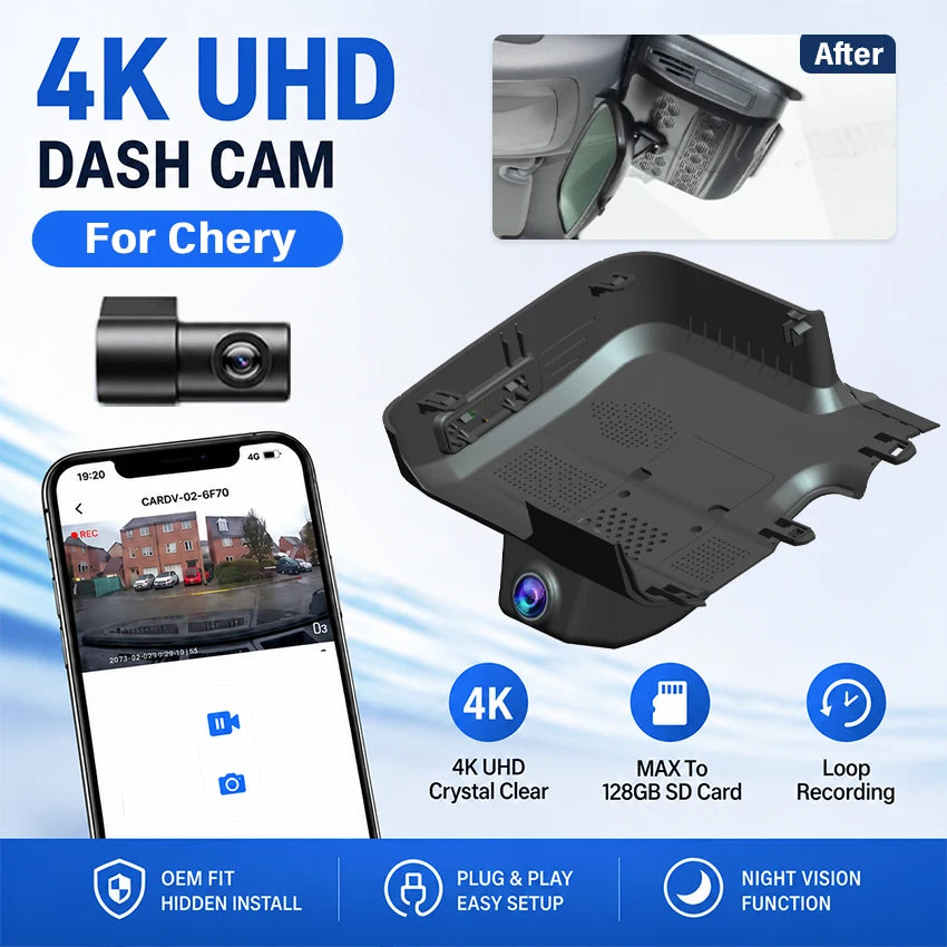 📷 4K Dash Cam for Chery