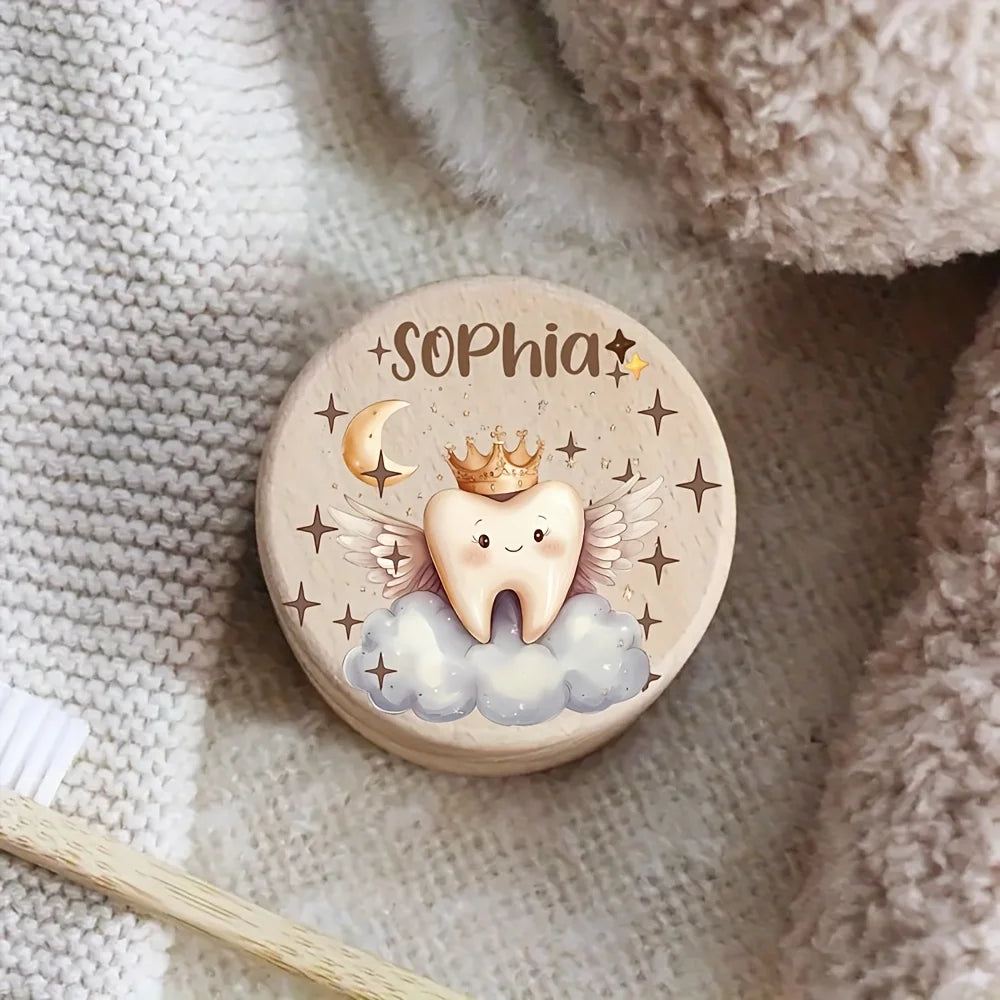 Personalized Wooden Baby Tooth Box