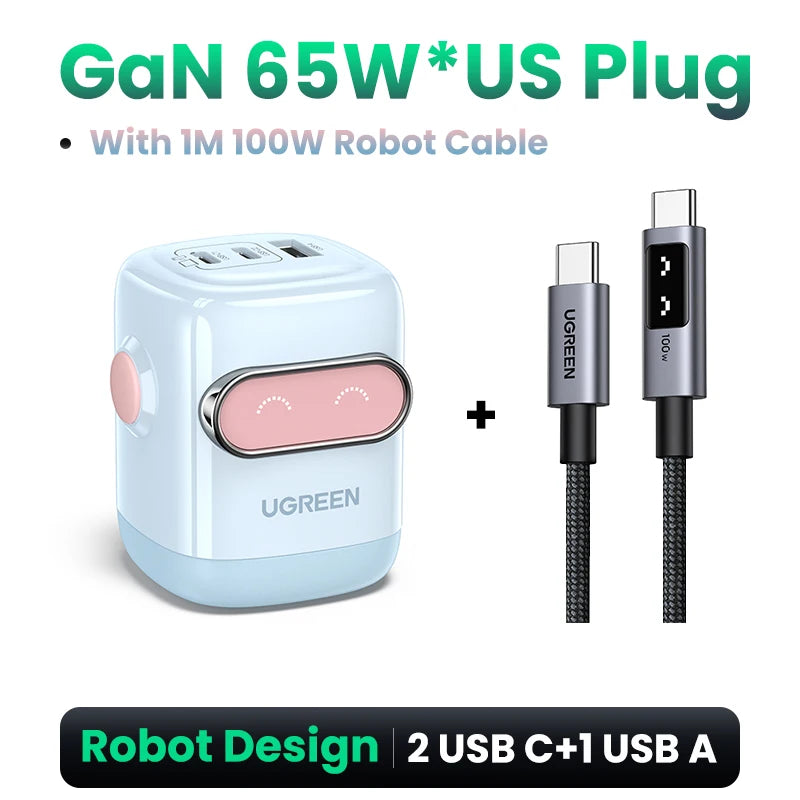 🤖 UGREEN 65W GaN Robot Charger