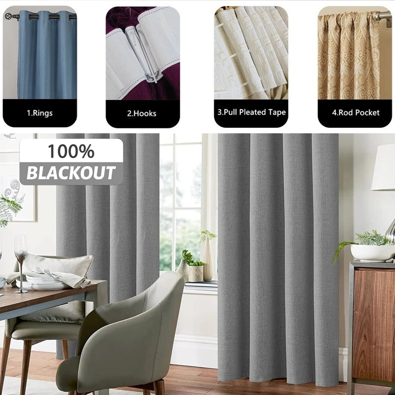 Blackout Curtains – Custom Height