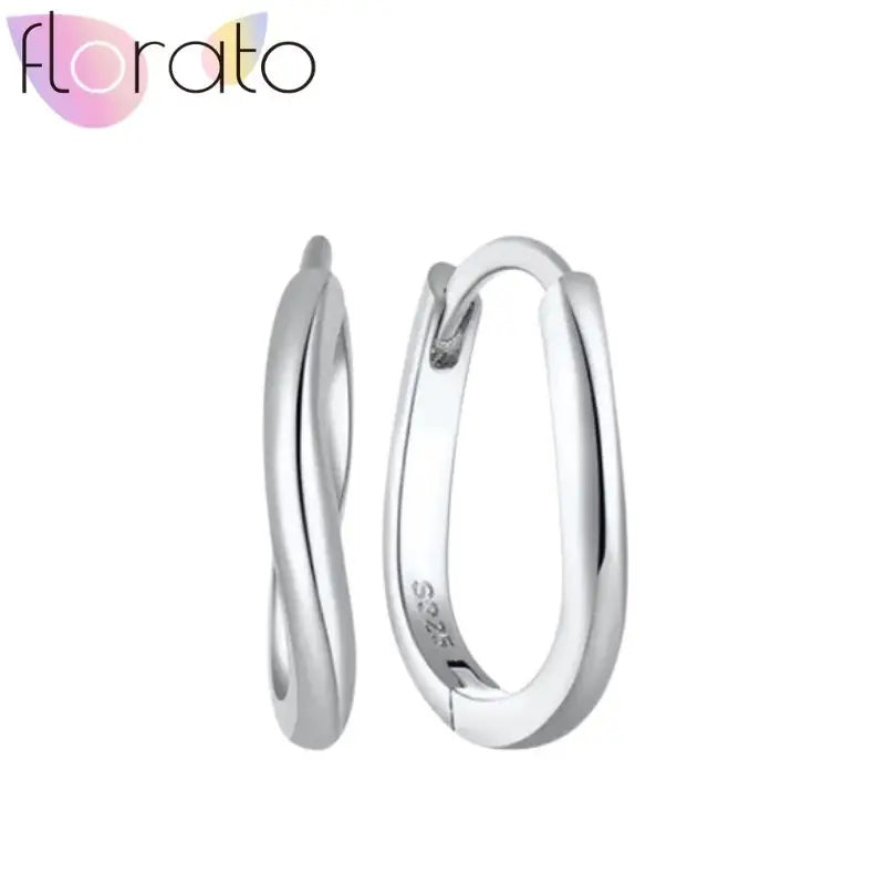 925 Silver Plain Circle Hoop Earrings