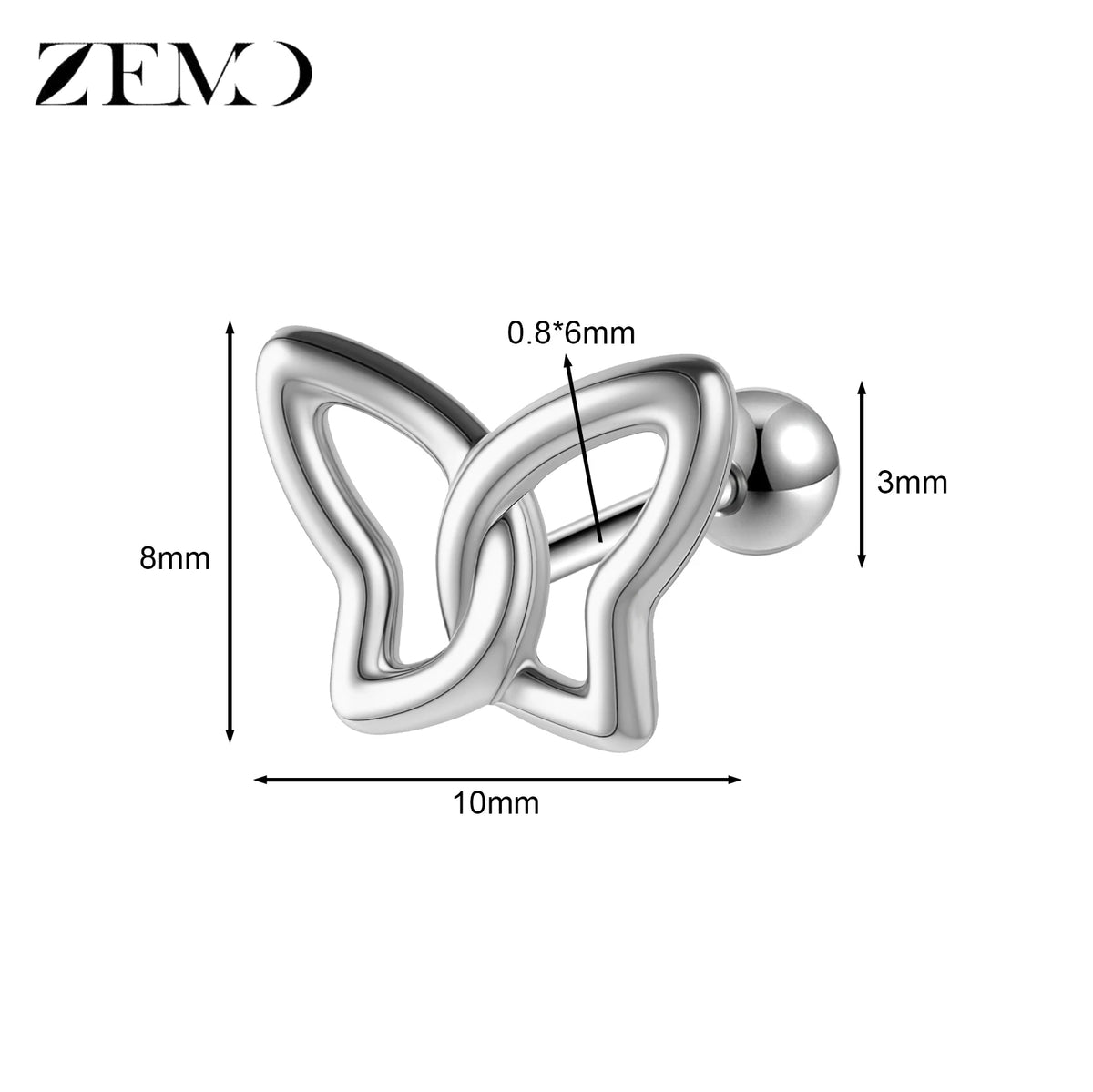 Cute Cartilage Stud Earring (20G, 1 Pc)