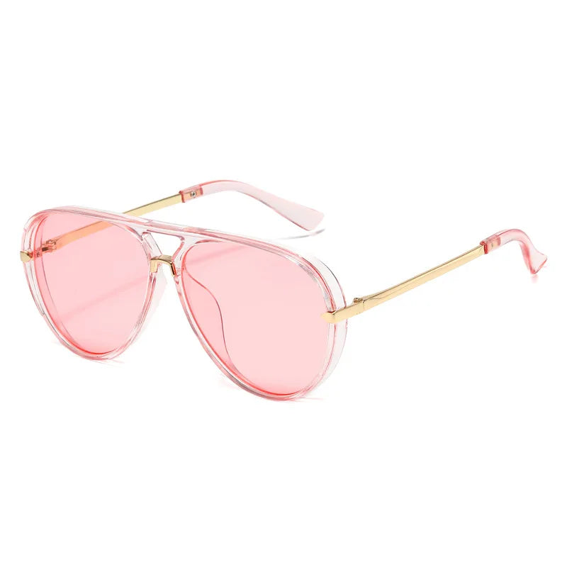 Oversized Oval Pilot Sunglasses