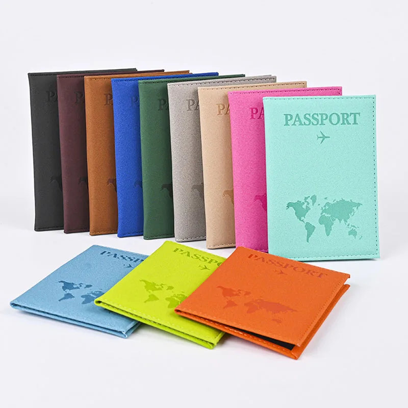 World Map Passport Cover