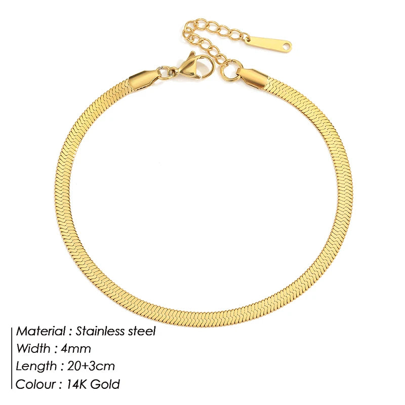 Gold Snake Chain Anklet