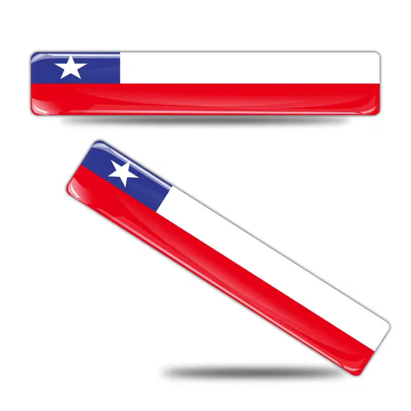 🌍 3D Reflective Flag Sticker