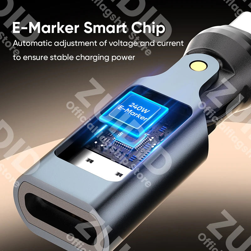 📟 240W Digital Display USB-C Magnetic Adapter