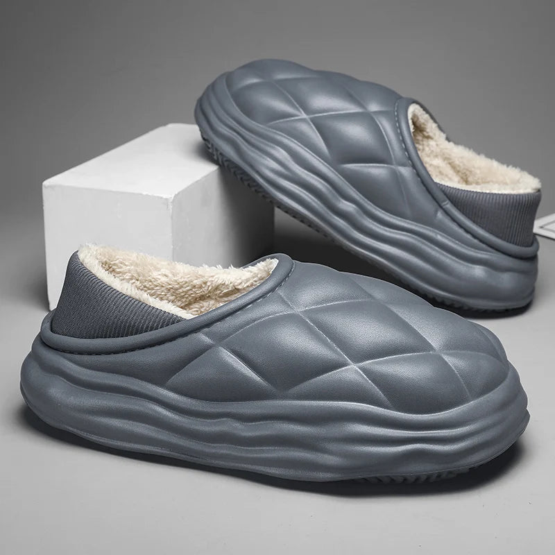 Men's Waterproof Plush Slippers
