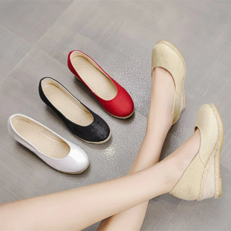 Women's Wedge Espadrille Pumps