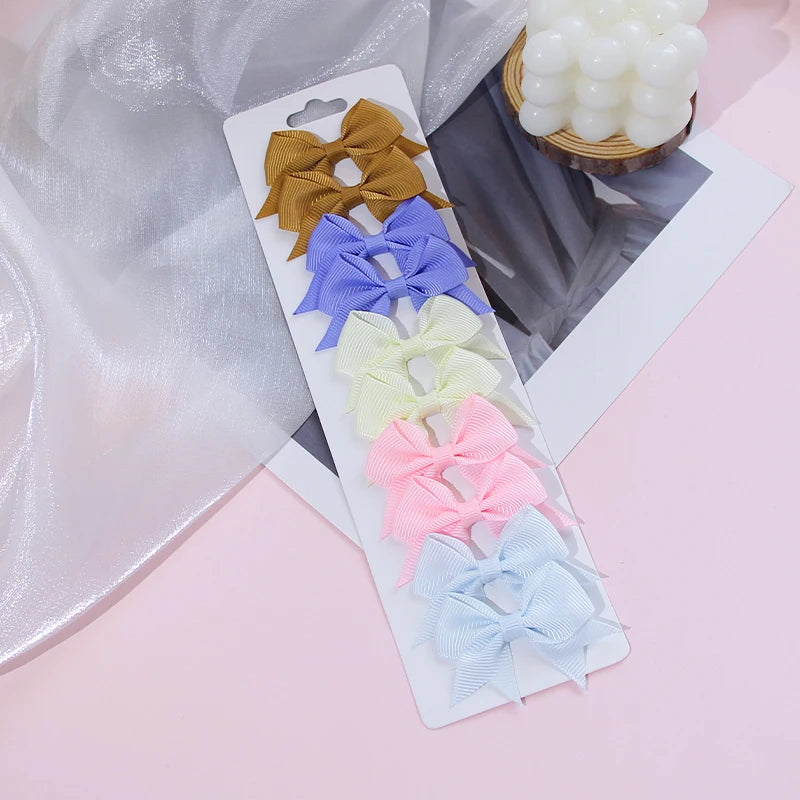 Girls Hair Bow Clips – 10 Pcs