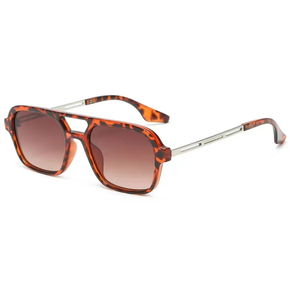 Retro Double Bridge Gradient Sunglasses