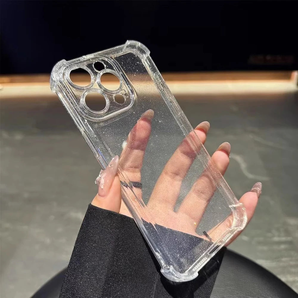 ✨ Glitter Bling Transparent Phone Case