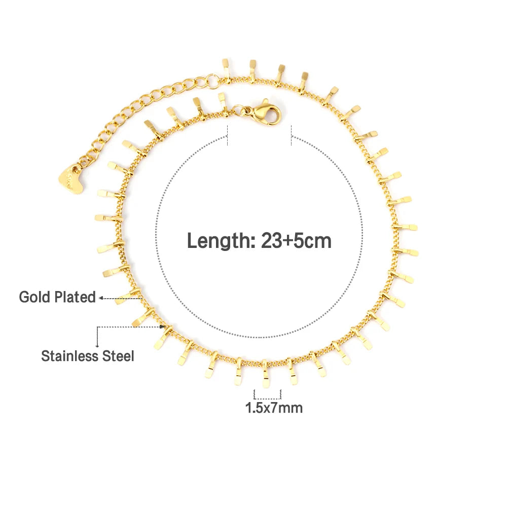 Crystal Hamsa Hand Gold Anklet