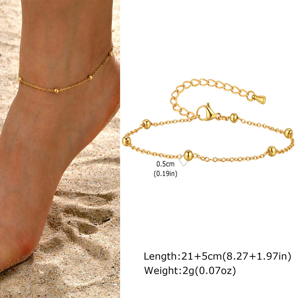 ❤️ Gold Heart Anklet Bracelet