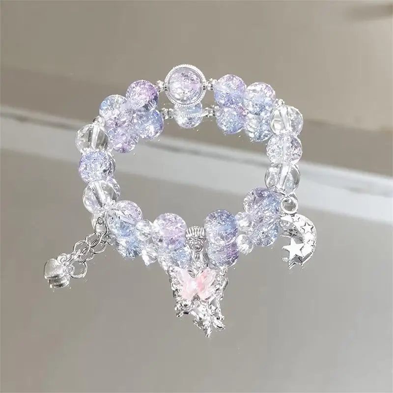 Lucky Bead Butterfly Charm Bracelet