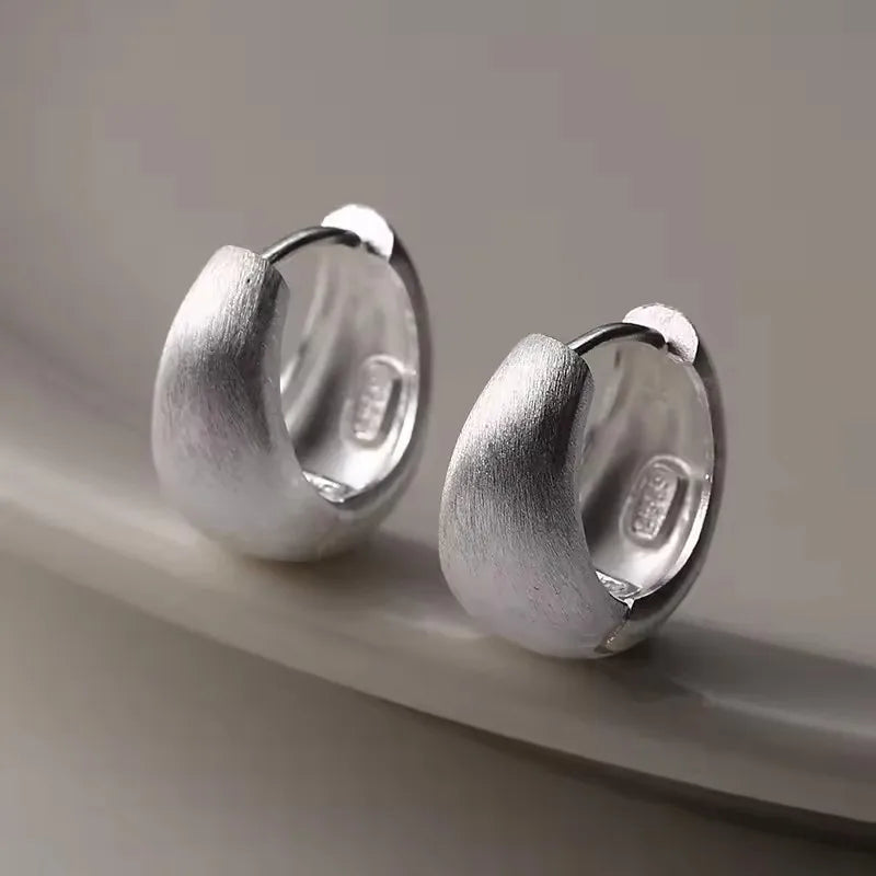 925 Silver Heart Hoop Earrings