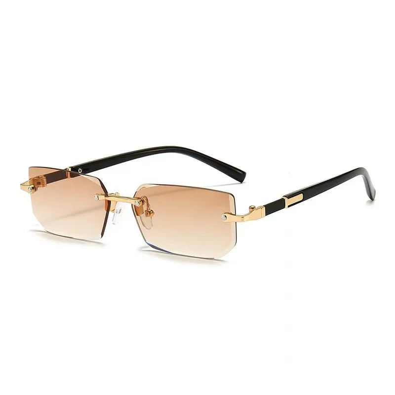 Men's Rimless Polygon Sunglasses