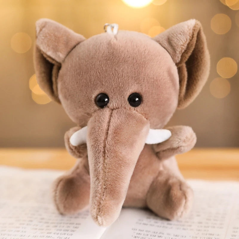 Mini Safari Animal Plush Keychain