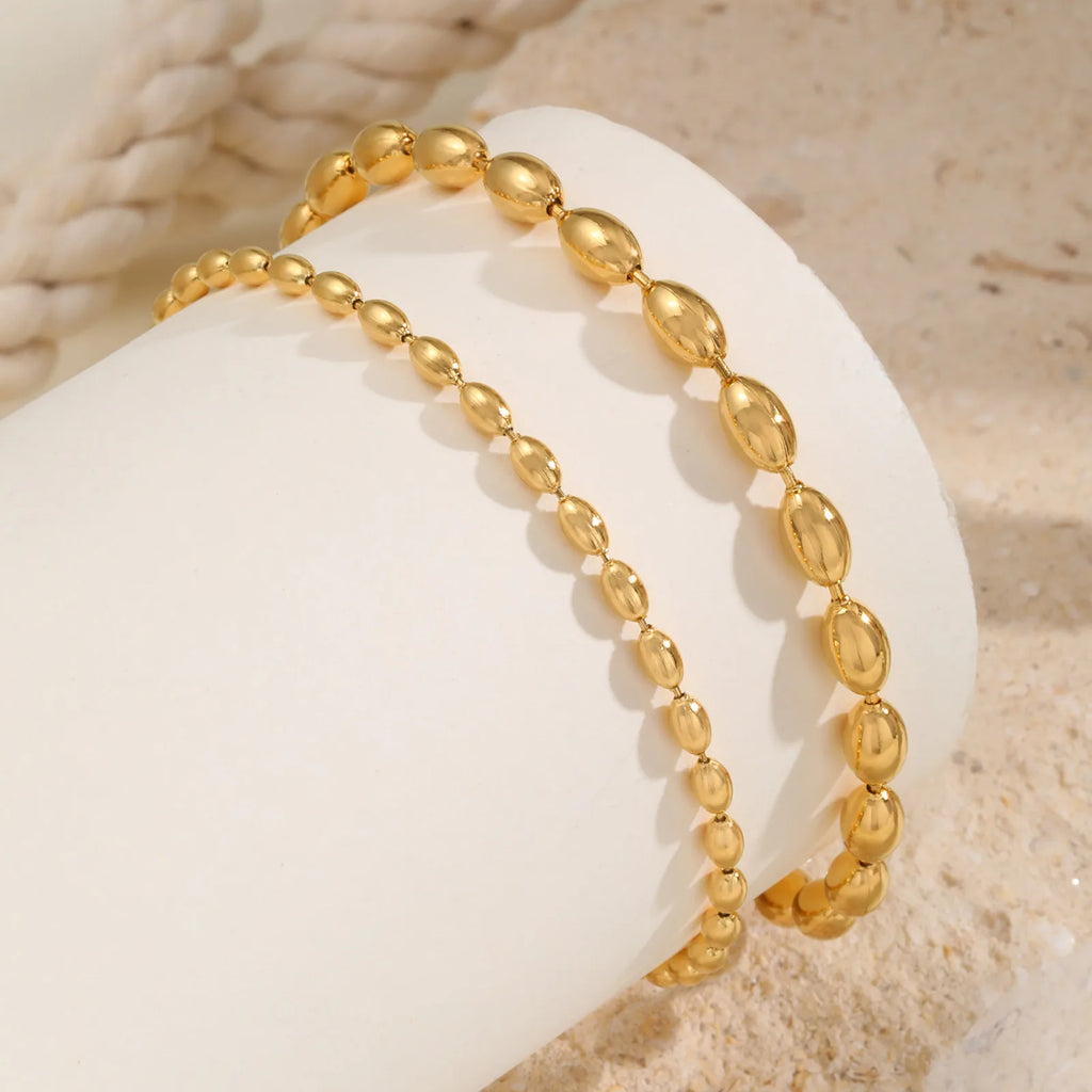 Stainless Steel Bead Chain Anklet