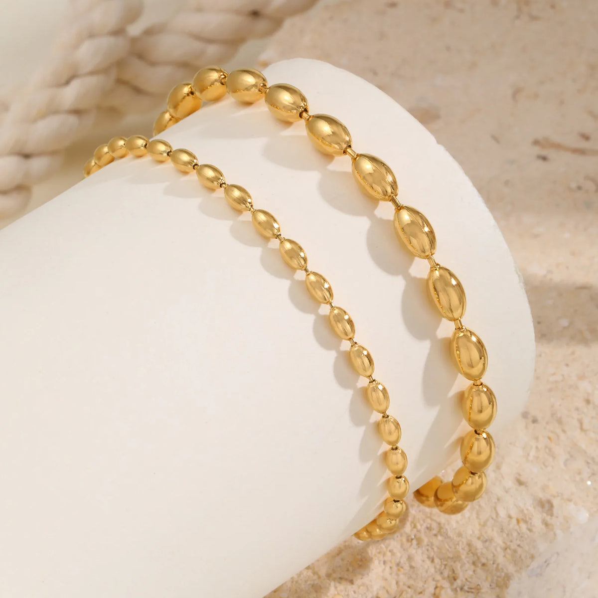 Stainless Steel Bead Chain Anklet