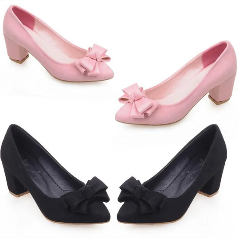 Women's Purple Bow Pumps