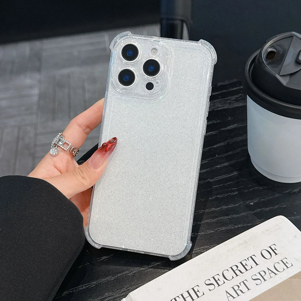 ✨ Glitter Bling Transparent Phone Case