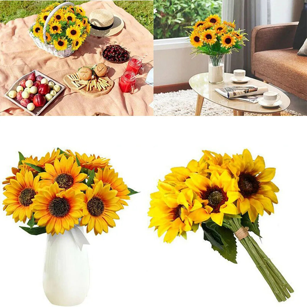 7-Head Silk Sunflower Bouquet