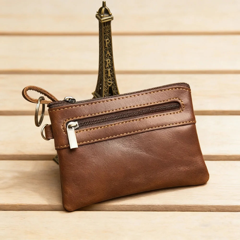 Genuine Leather Zip Wallet