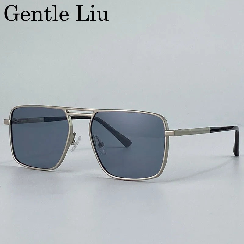 Men's Oversized Double Bridge Sunglasses