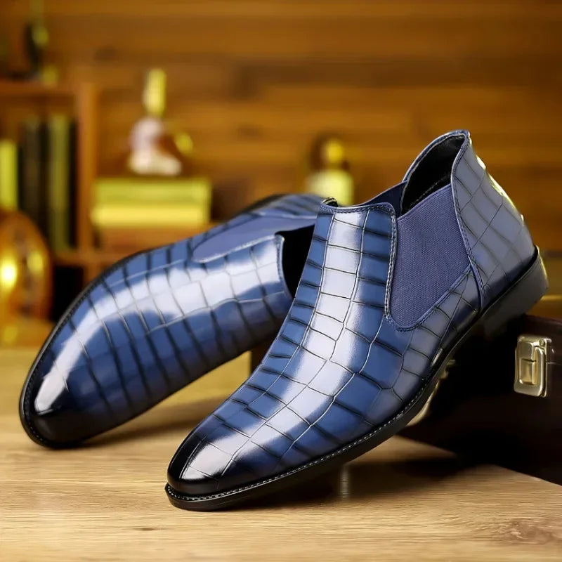 Men's Pointed-Toe Leather Boots