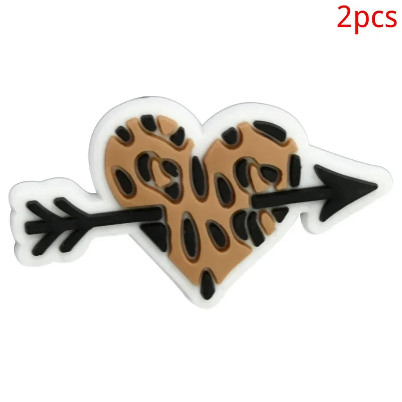 Leopard Print Shoe Buckle Charms